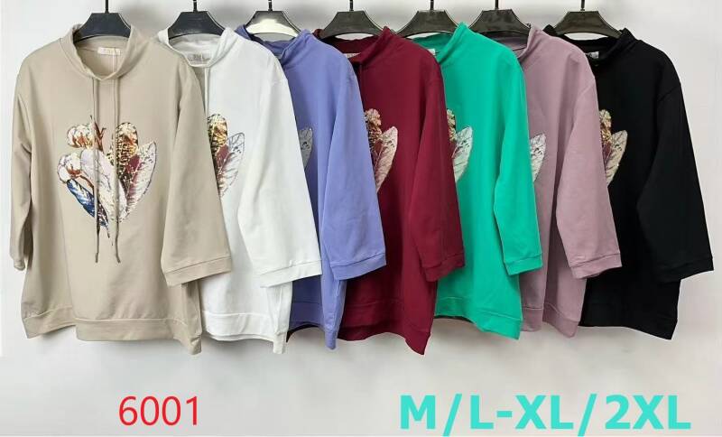 Bluzki damskie Roz M/L-XL-2XL, Mix Kolor Paczka 12 szt